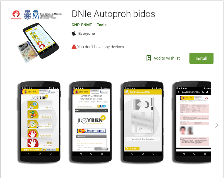 DNIe Autoprohibidos en Android