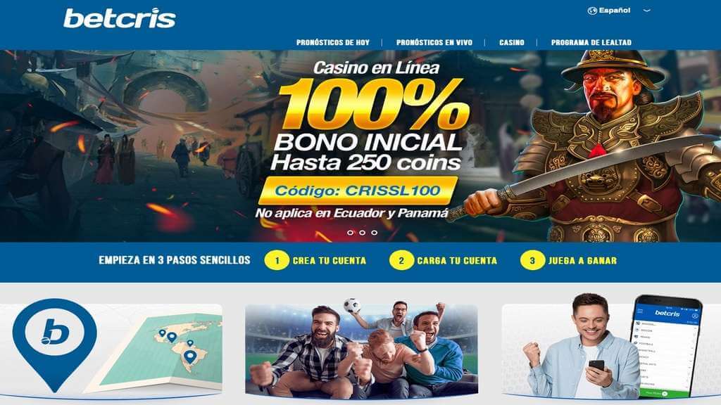 Betcris Casino: Nuevo Bono Inicial de 100%