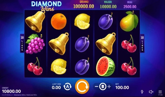 Diamond wins: hold & win