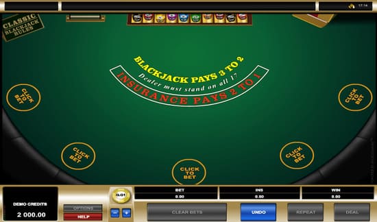 Multi hand Classic 6 Deck Blackjack