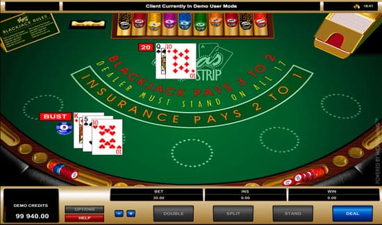 Multi hand Vegas Strip