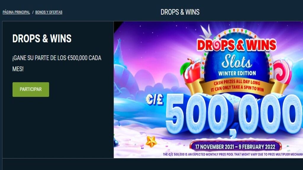 Promoción Drops and Wins Slots de 1xbet