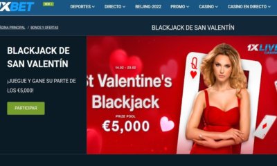 Promoción blackjack de San Valentín de 1xbet
