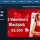 Promoción blackjack de San Valentín de 1xbet