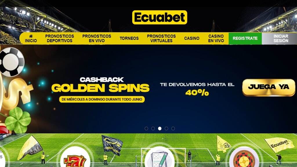 Promoción cashback de golden spins en Ecuabet
