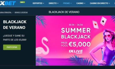 Promoción blackjack de verano de 1xbet