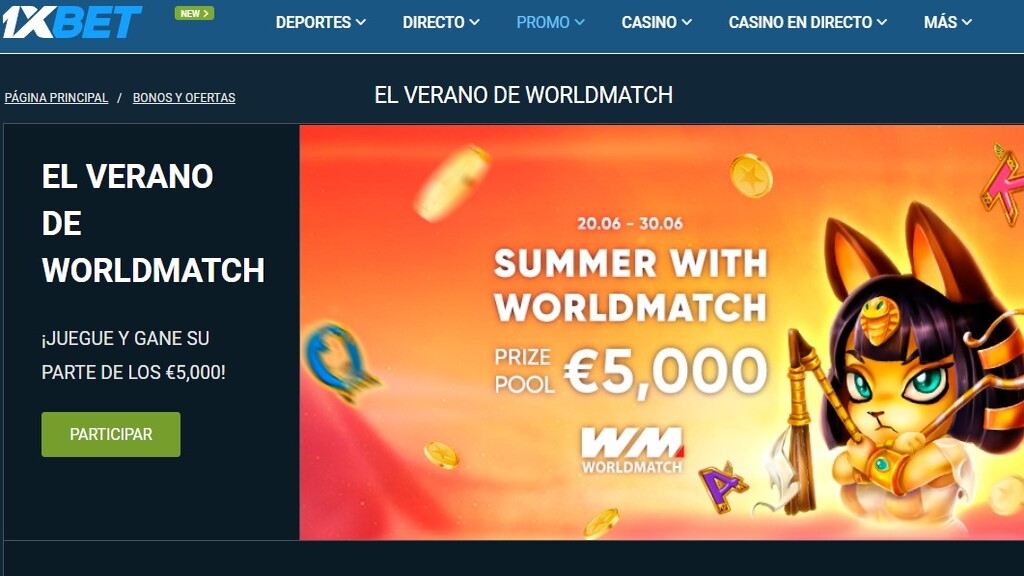 Promoción el verano de Worldmatch en 1xbet