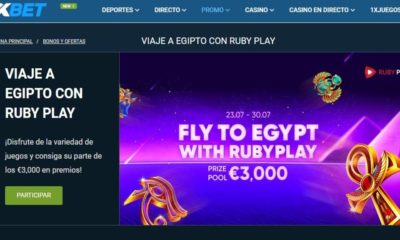 Promoción viaje a Egipto con Ruby Play de 1xbet
