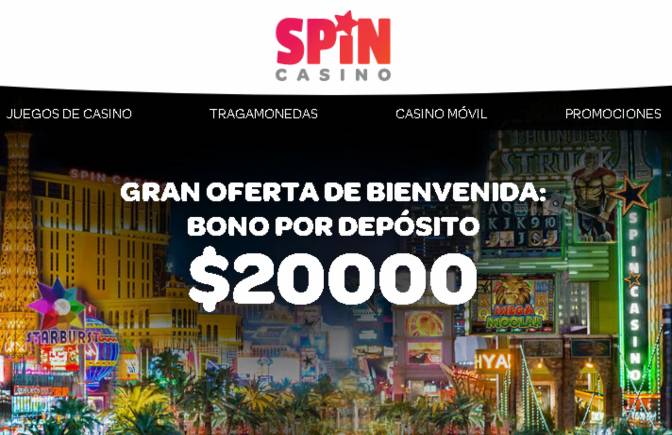 ¿Cuál es el bono de bienvenido de SpinCasino?