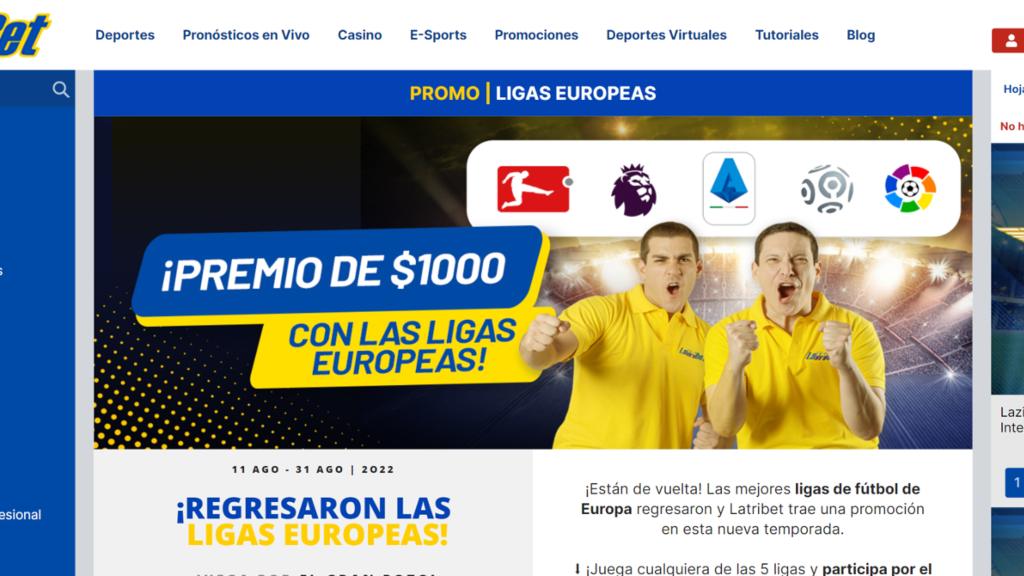Promoción las ligas europeas en Latribet