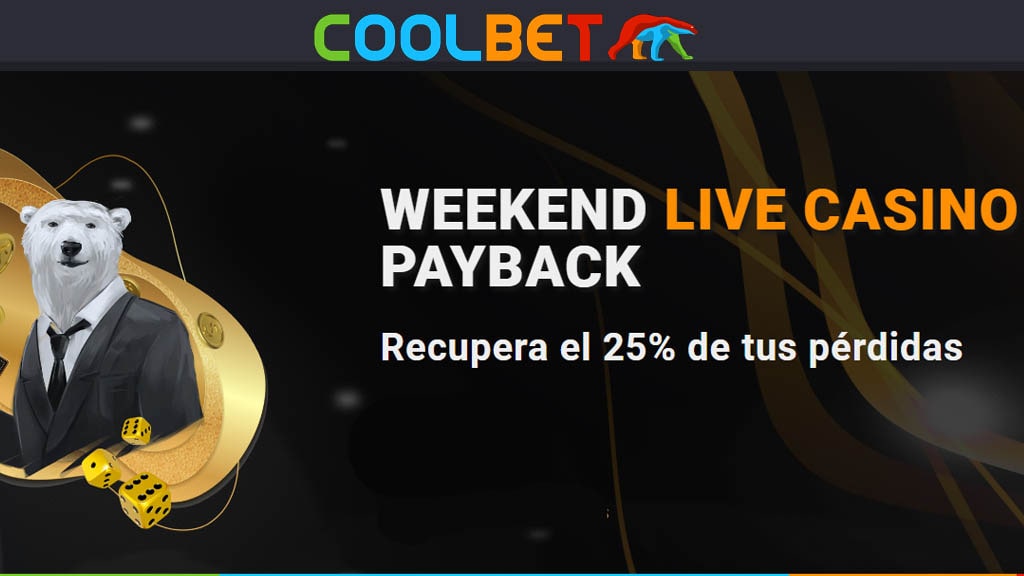 Promoción weekend live casino payback de Coolbet Ecuador
